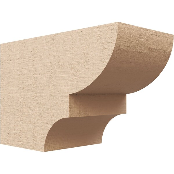 Ekena Millwork 6in. W x 8in. H x 12in. L Ridgewood Woodgrain TimberThane Rafter Tail, Primed Tan RFTUR06X08X12RIDRCPR - main